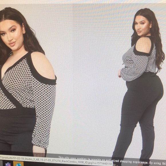 Black and white diamond top - Picture 2 of 3